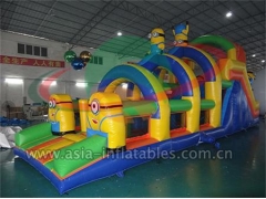 Military Inflatable Obstacle Hot Sell Minion Inflatable Obstacle Challenge For Children