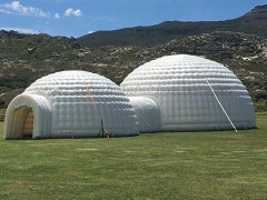 Hot Selling White Inflatable Dome Tent with Two Dome Connection Together In Factory Price