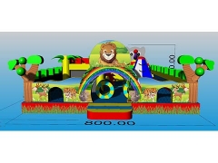Popular Commercial Jungle Inflatable Fun City Airpark Outdoor Fun City Supplier in factory price