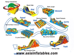Inflatable Racing Game Inflatable 5k Obstacle Run Race for Big Event