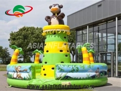 Party Use Bear Theme Inflatable Climbing Tower Inflatable Bouncy Climbing Wall For Sale