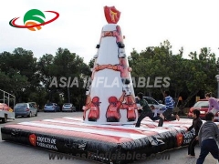 Customized Durable PVC Inflatable Climbing Wall Inflatable Rock Climbing Wall For Children Paracute Ride & Rocket Ride
