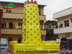 Attractive Yellow Tall Inflatable Sports Games Inflatable Climbing Wall For Fun With Factory Price